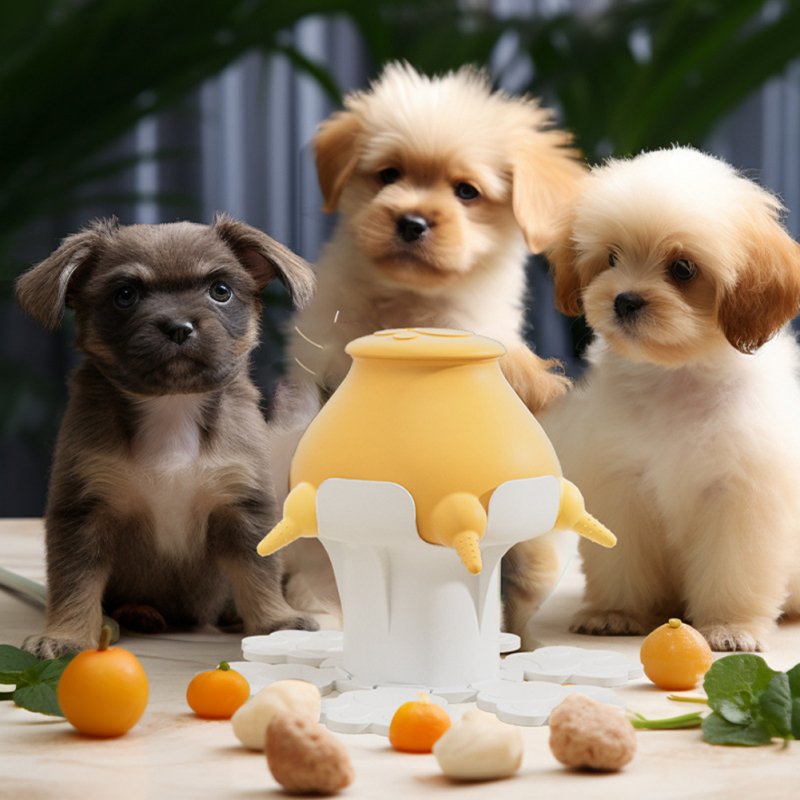 Puppy Feeder For Multiple Puppies Silicone Breast Milk Feeder With Mulit-Nipples Milk Bowl For Newborn Pets Puppy Kitten 