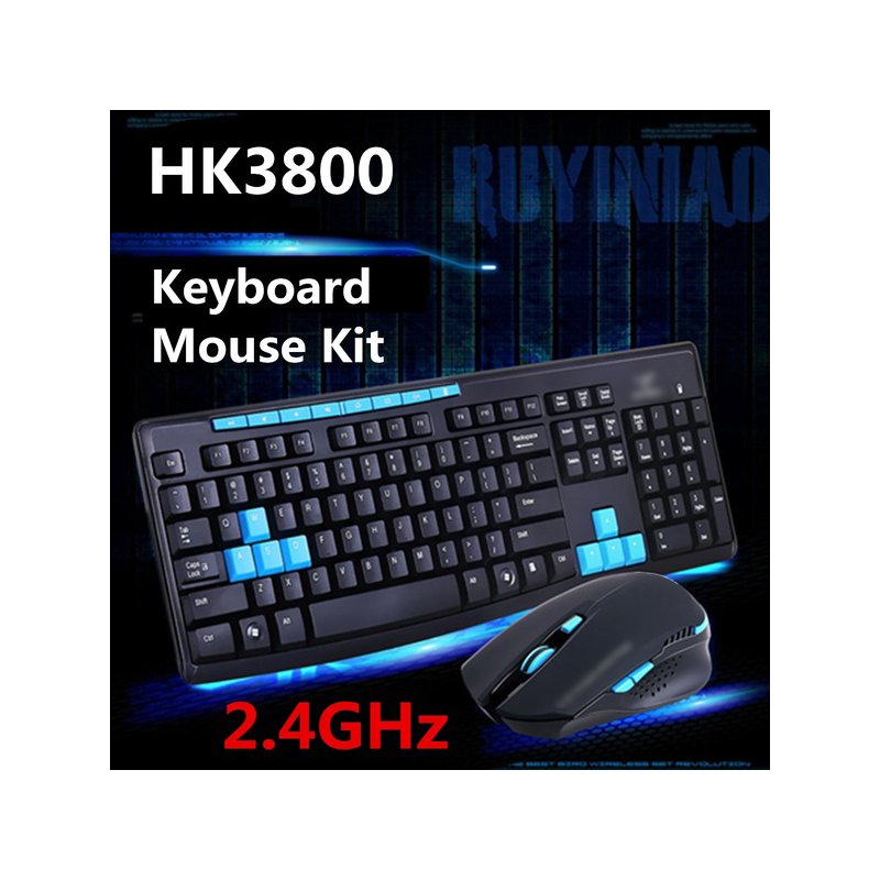 2.4G Wireless Gaming Gamer Keyboard Mouse Kit for Desktop Pc Laptop Hk3800 