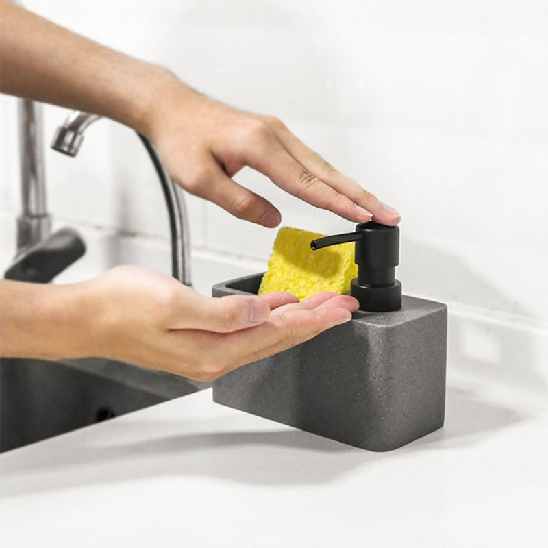 2-in-1 Kitchen Soap Dispenser Hand Sanitizer Bottle Organizer with Sponge Holder Kitchen Bathroom Accessories 