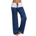 Lady Straight Loose Yoga Wear Blue_XXL