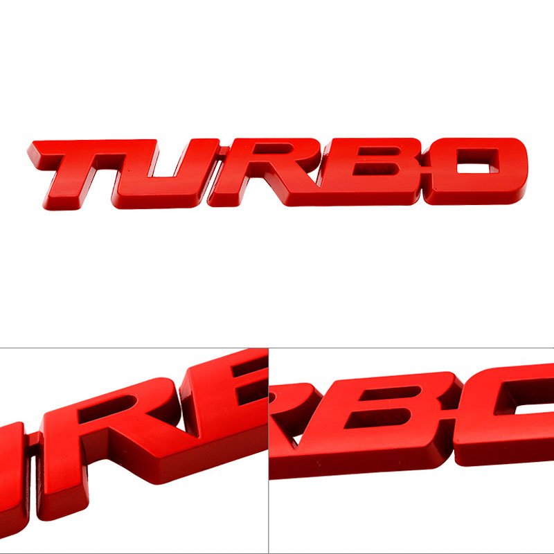 3D Car Styling Sticker Metal TURBO Emblem Body Rear Tailgate Badge Tailgate 