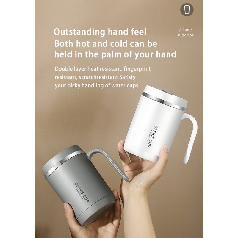 Vacuum Insulated Coffee Mug 500ml Large Capacity Anti-scalding Double Wall 304 Stainless Steel Straw Cup With Lid 