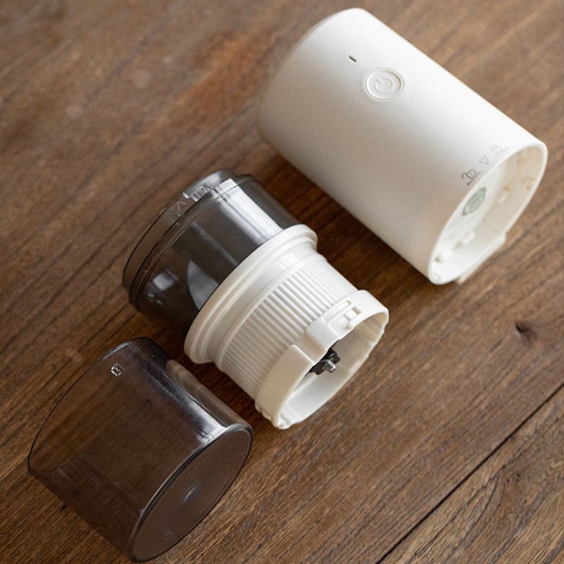 Portable Electric Grinder with Transparent Storage Bin USB Rechargeable Adjustable Coarseness Coffee Grinder 