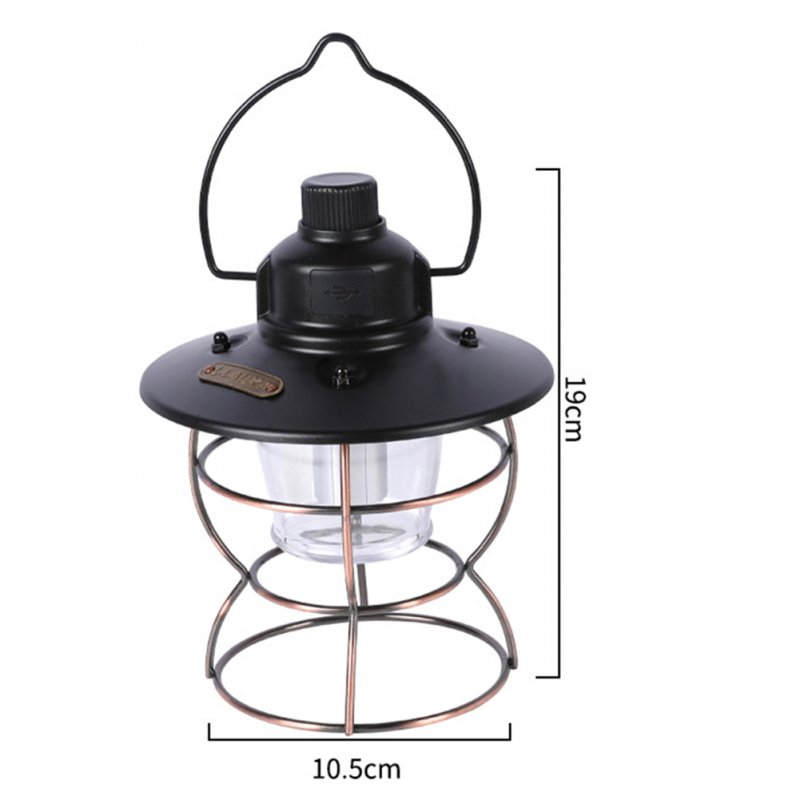 Retro  Camping  Light Rechargeable Waterproof Led Portable Multifunctional Tent Light Garden Yard Decor 
