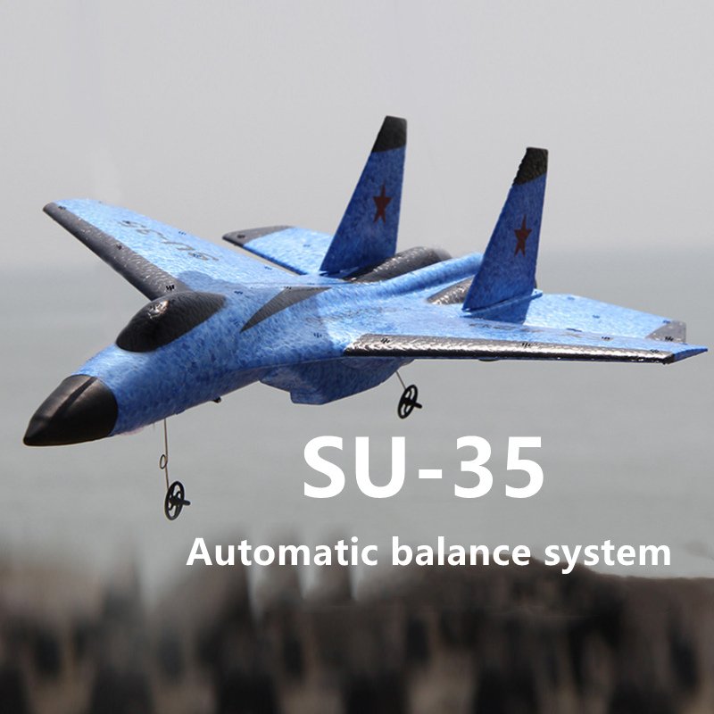 FX-820 2.4G 2CH SU-35 Remote Control Fighter Fixed Wing Rc Glider Electric Airplane Toys 