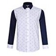 Men's Skull Lapel Stitching Printing Shirt