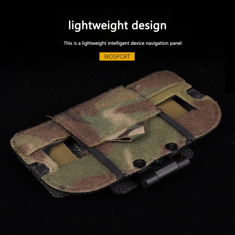 Universal Tactical Vest Phone Holder Molle Mount Mobile Navigation Flip Panel Bracket MC Camo For Outdoor Paintball Airsoft 