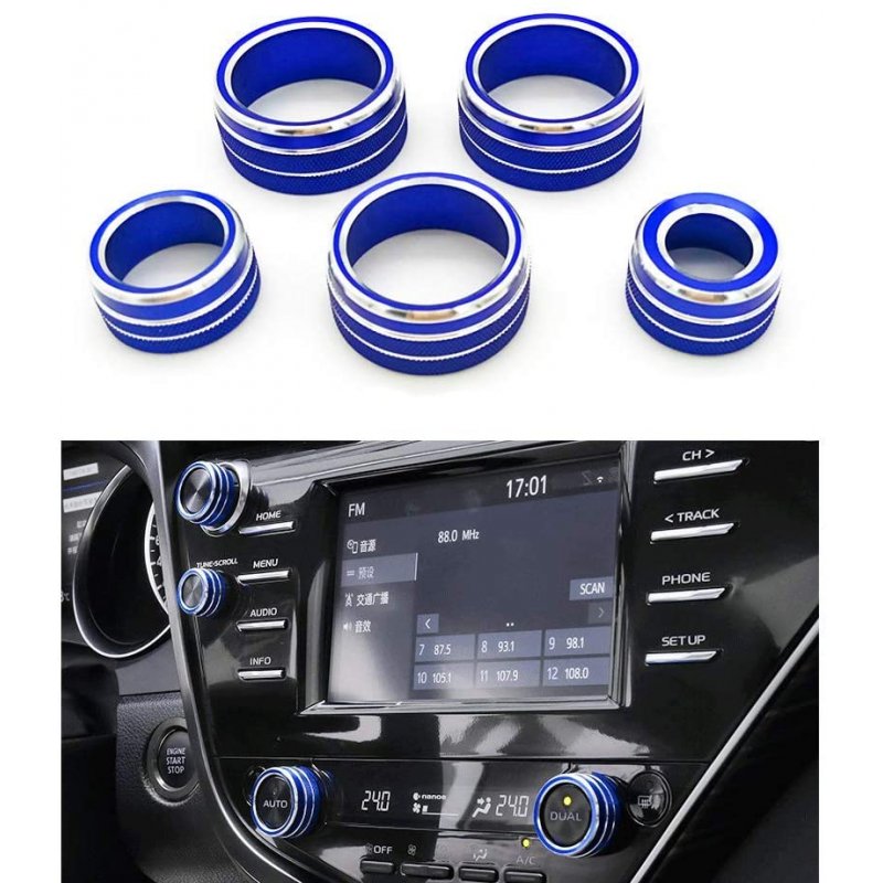 5pcs Center  Console  Knobs  Ac  Air  Conditioning  Button+audio+function+rear  Mirror  Knob  Cover Trim For Camry 2018 2019 2020 