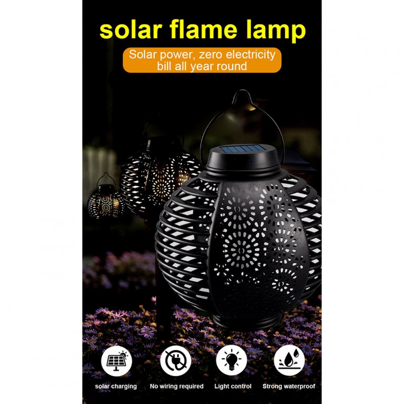 Outdoor Solar Lantern Lights IP65 Waterproof Hanging Decorative Light for Garden Patio Courtyard Lawn 