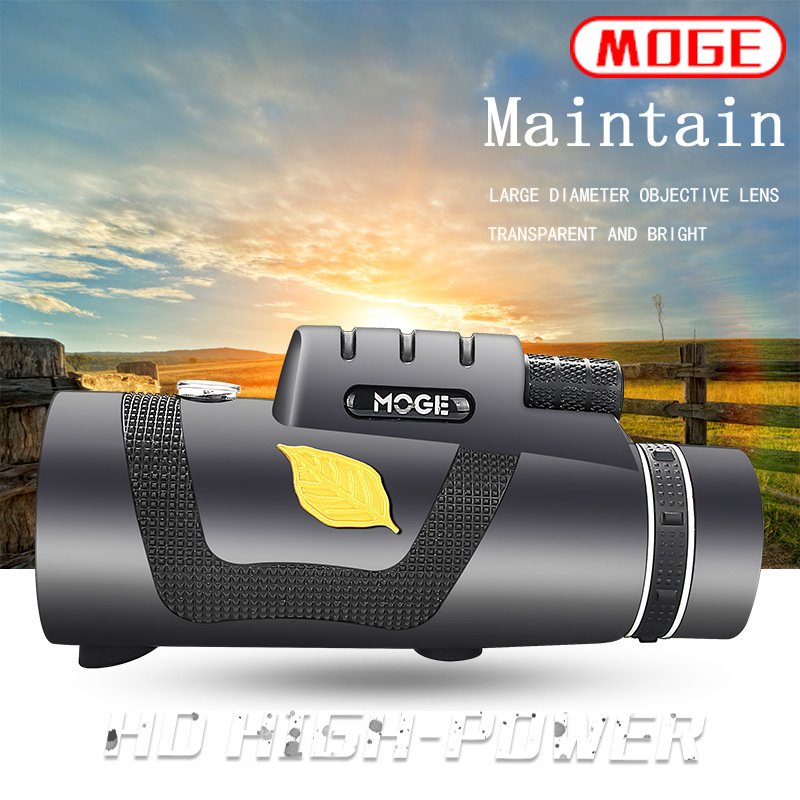 12x50 Single Tube Binoculars Zoom Monocular Vocal Concert Telescope Pocket Hunting Scope Optical Prism Scope Monocular