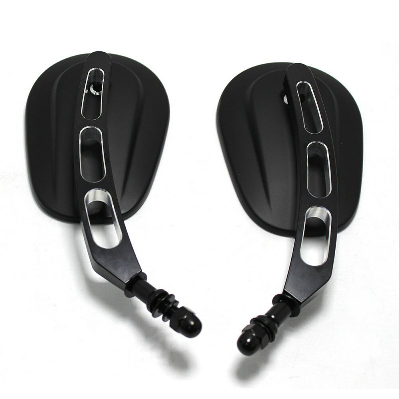 Motorcycle Rearview Mirrors Black Edge Cut RearView Side Mirrors For Sportster Softail Touring Dyna black