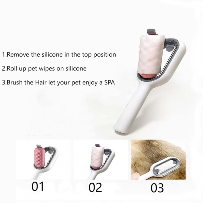 Pet Deshedding Brush Pet Hair Removal Comb Lint Remover Grooming Tool 