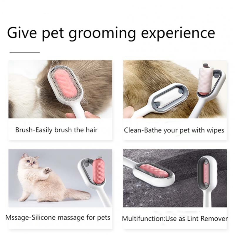 Pet Deshedding Brush Pet Hair Removal Comb Lint Remover Grooming Tool 