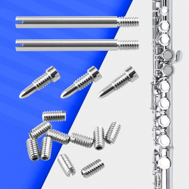 Flute Repair Maintenance Tools Kit Screws+Gaskets+Pads+Dowels+Reed Musical Instrument Accessories