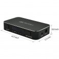 4 in 1 out HDMI Switcher Box Black