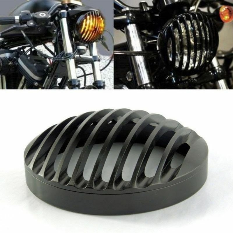 5 3/4" CNC Headlight Light Grill Cover for  Sportster XL 883 1200 2004-14 
