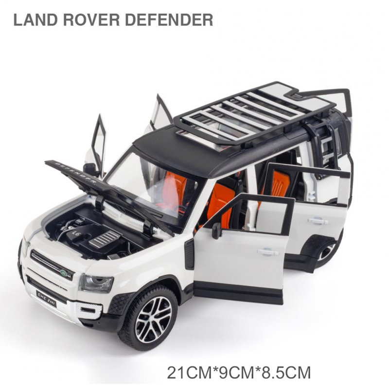 1:24 Alloy Pull-back Car Model Ornaments Simulation Off-road Vehicle With Sound Light For Kids Gifts 