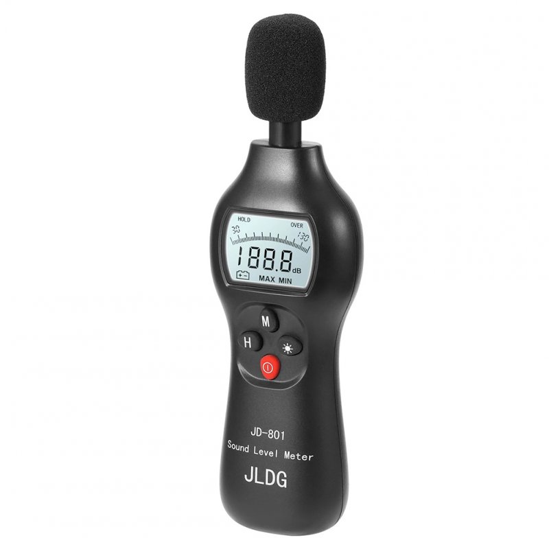 Decibel Meter JD-801 LCD Backlight Sound Level Meter Data Hold Digital Noise Meter For Home Factory 