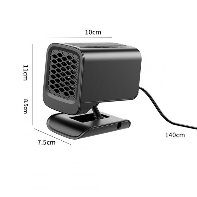 Car Heater 120W 12V Electric Heater Fan Plugs Into Cigarette Lighter 360° Rotatable Windshield Defroster Demister Auto Defogger 