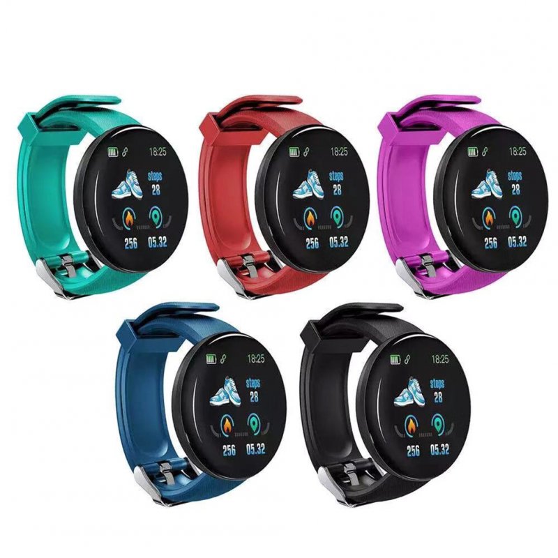Men Women Intelligent Watch 1.3-inch Tft Color Screen Ip65 Waterproof Sports Fitness Smartwatch Compatible For Android Ios Red
