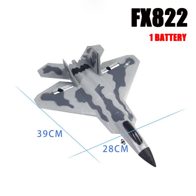 Fx822 Remote Control Aircraft F22 Fighter Jet Fixed Wing Glider Children Foam Plane Model Toys 