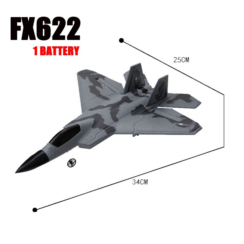 Fx822 Remote Control Aircraft F22 Fighter Jet Fixed Wing Glider Children Foam Plane Model Toys 
