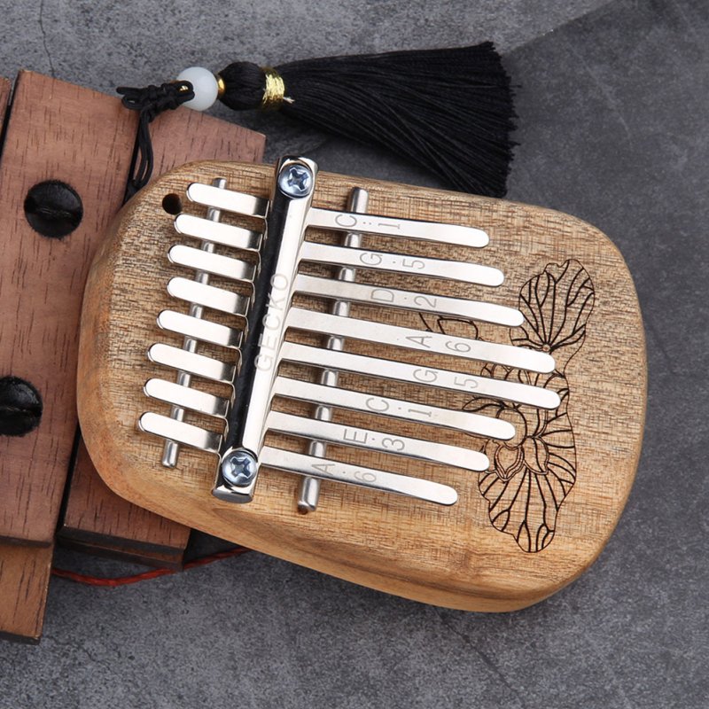 GECKO 8 Keys Finger Kalimba Thumb Piano Portable Beginners Keyboard Marimba Wood Musical Instrument  