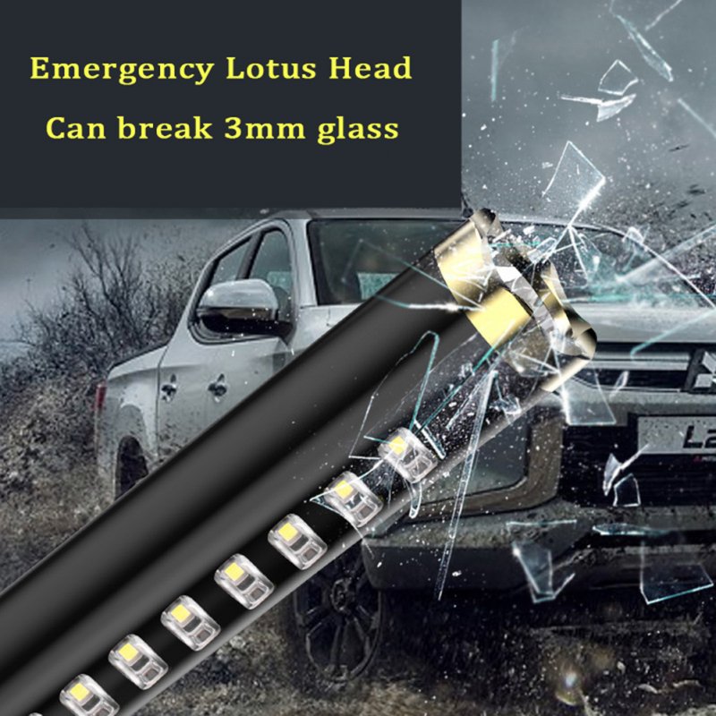 5W LED Flashlight With Indicator Light 300LM High Brightness 5 Lighting Modes USB Rechargeable Strong Light Baseball Bat Torch For Camping Emergencies Hiking 