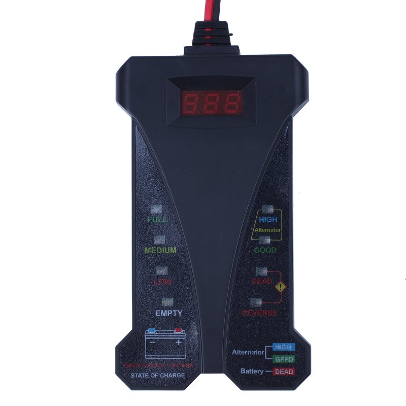 12V LCD Display Digital Battery Tester Voltmeter and Charging System Analyzer