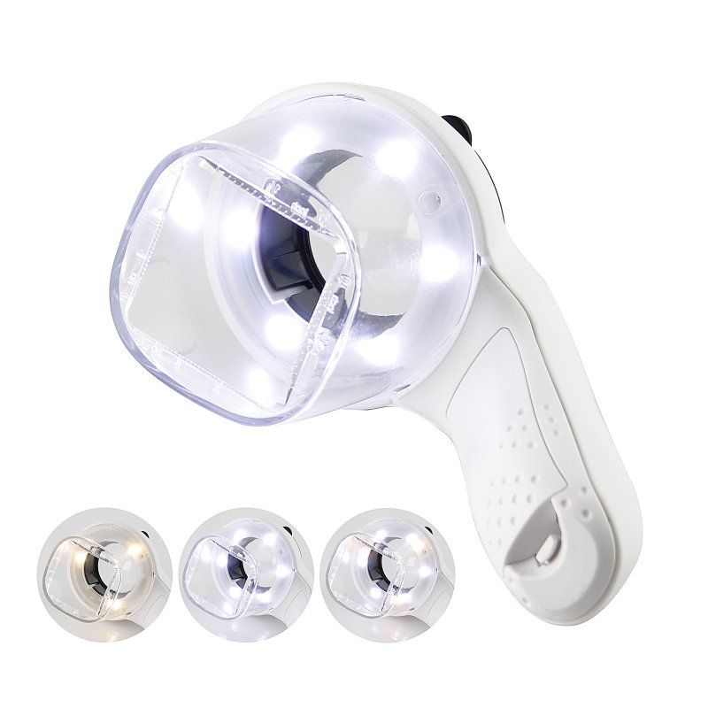 8x Insect Bug Viewer Magnifier with Scale 9led Children Magnifying Glass for Outdoor Animal Plant Observation