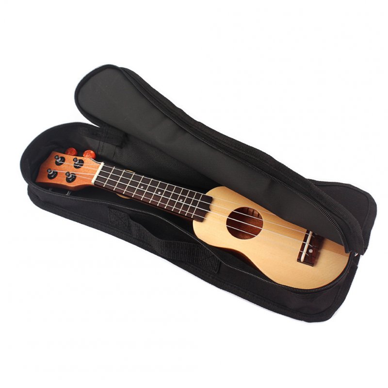 17 inch Spruce Okoume Mahogany Neck Mini Pocket Guitar Ukulele Music Instrument Toy with Pouch Spruce