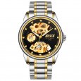 Men Automatic Mechanical Watches Silver Black