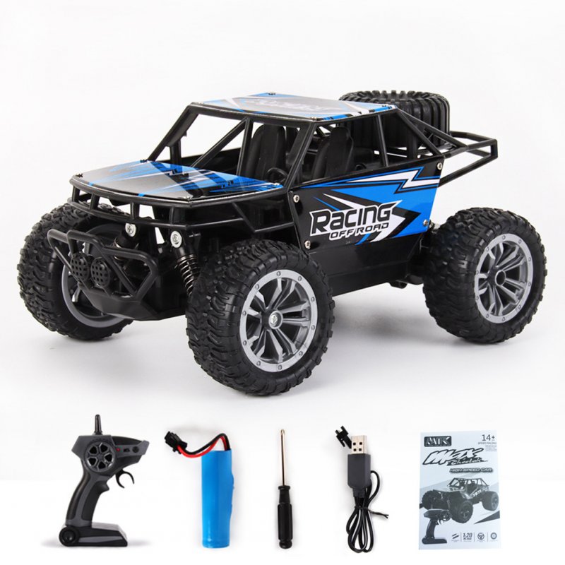 1:20 Alloy Climbing Car 2.4G High Speed Off-road Remote Control Car Model Toy Blue