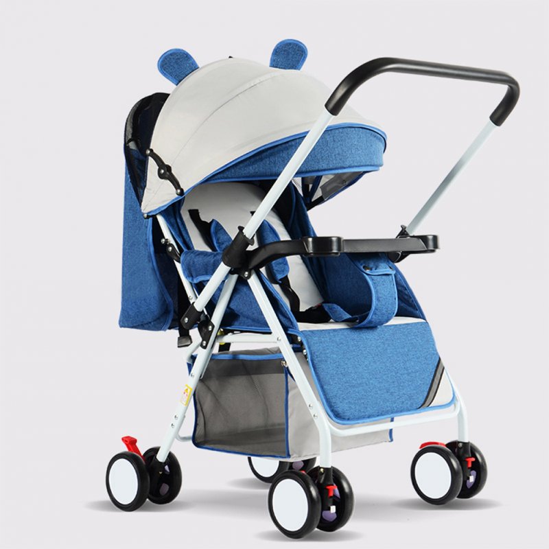 Baby Stroller Lightweight Foldable Two-way Shock Absorption Four-wheel Baby Carriage 