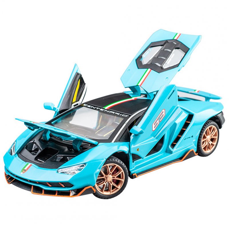 Lp770 1:24 Simulation Car Model 3 Modes Children Alloy Pull Back Car Ornaments for Boys Birthday Gifts Bright Black