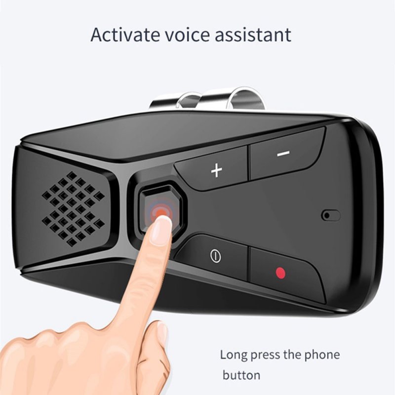 Hands-free Bluetooth 5.0 Car Kit Wireless Speaker Auto Sun Visor MP3 Player Speaker Support Siri Google Assistant 