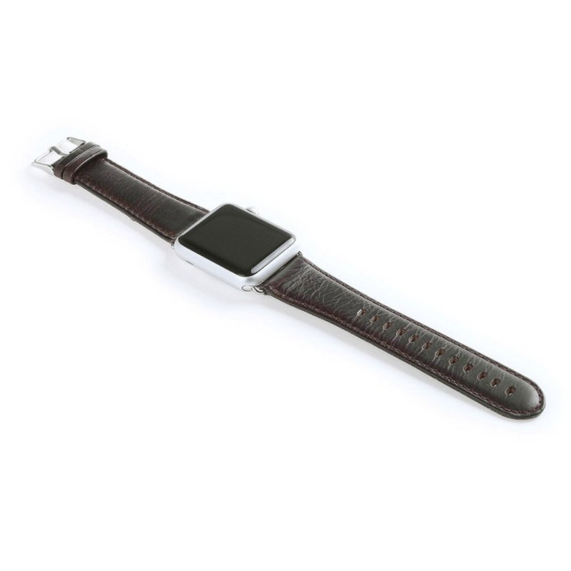 Watch Band 38-40 mm 42-44mm Pull-up Leather Watch Band Replacement Compatible with Apple Watch Series 4 Series 3 Series 2 Series 1  Dark brown_42-44MM
