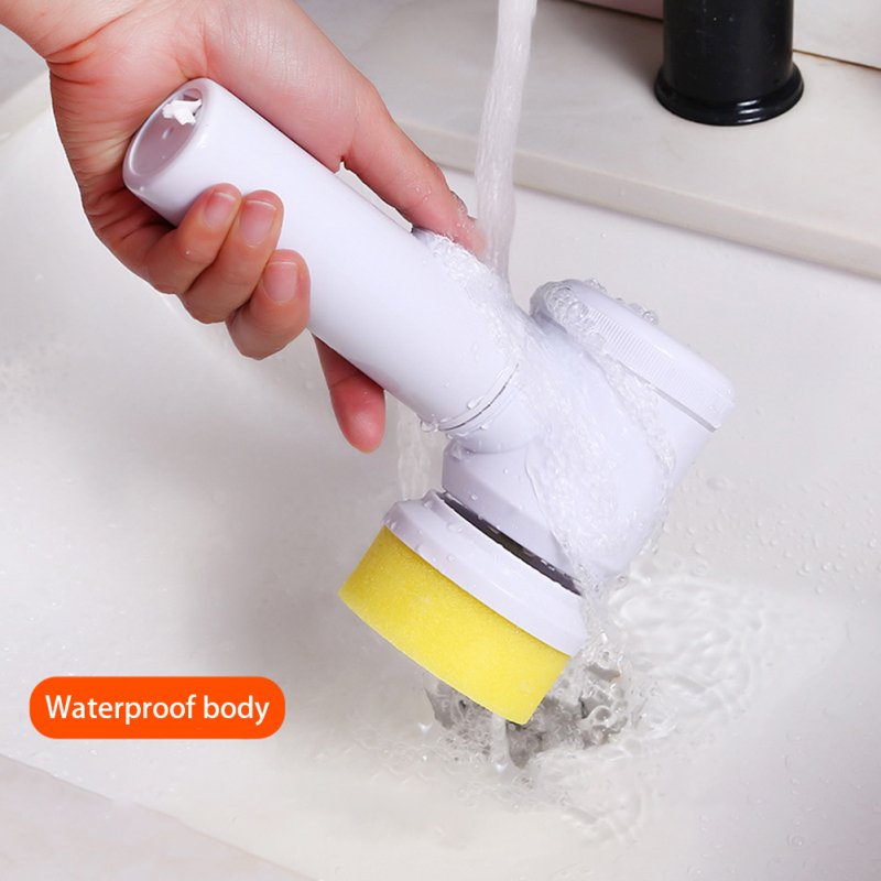 5 -in-1 Handheld Electric Cleaning Brush Rechargeable Spin Scrub Brush with 3 Brush Heads Kitchen Cl