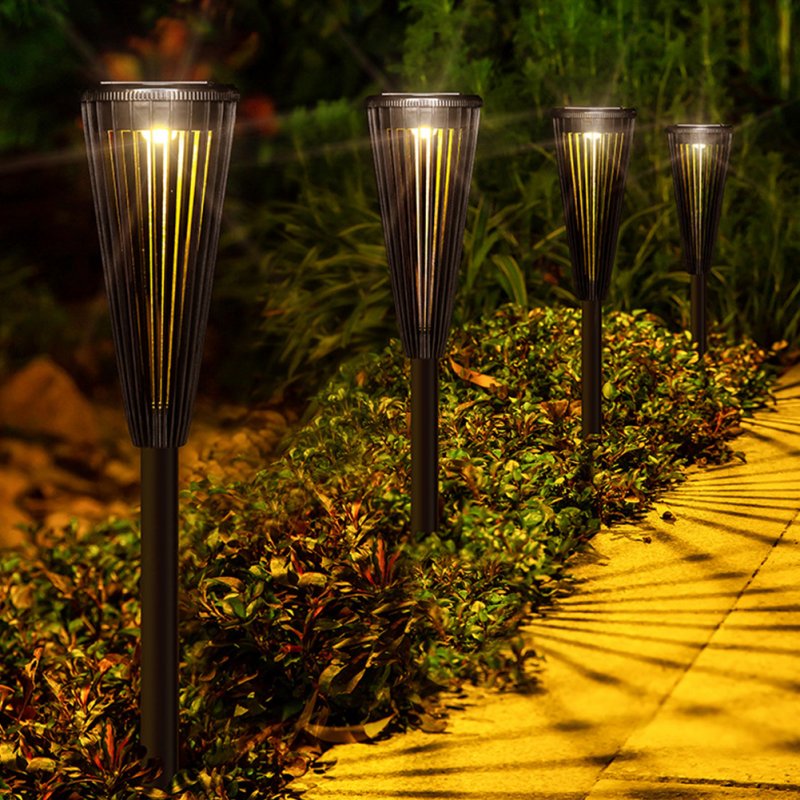 Outdoor Solar Pathway Lights Outdoor IP65 Waterproof Path Bright Lights Decorative White Warm Light For Yard Walkway Lawn Driveway 