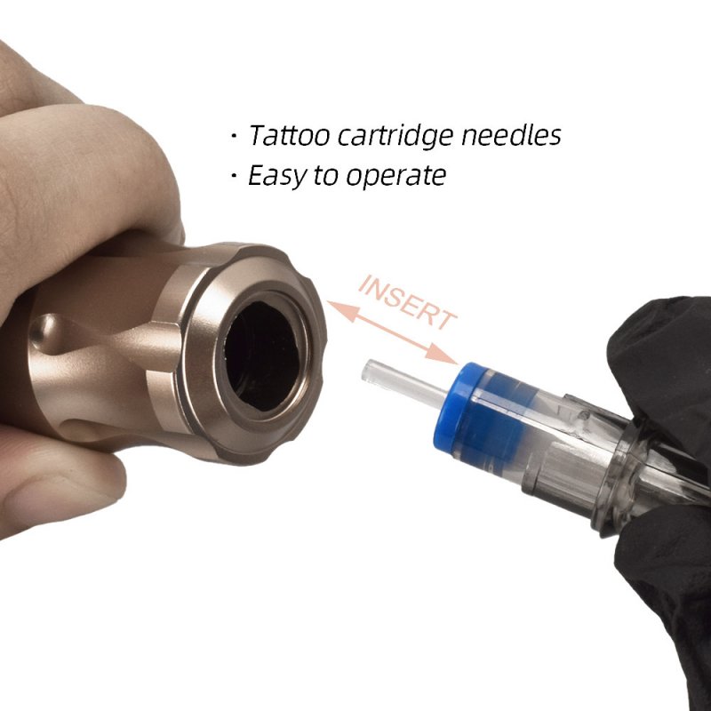 Double Ring Hexagon Professional Tattoo Machine Pen Quietly Motor Tattooist Body Art Supplies Champagne champagne