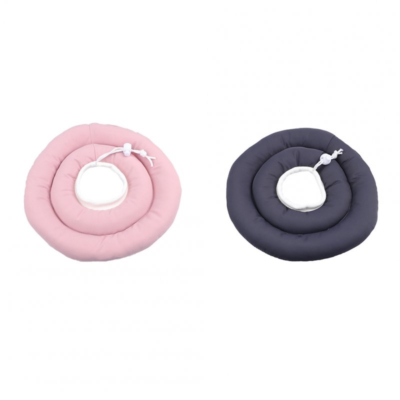 Soft Dog Cone Alternative After Surgery Adjustable Neck Cone Protective Elizabethan Donut Collar For Dogs Cats Recovery pink M x 30