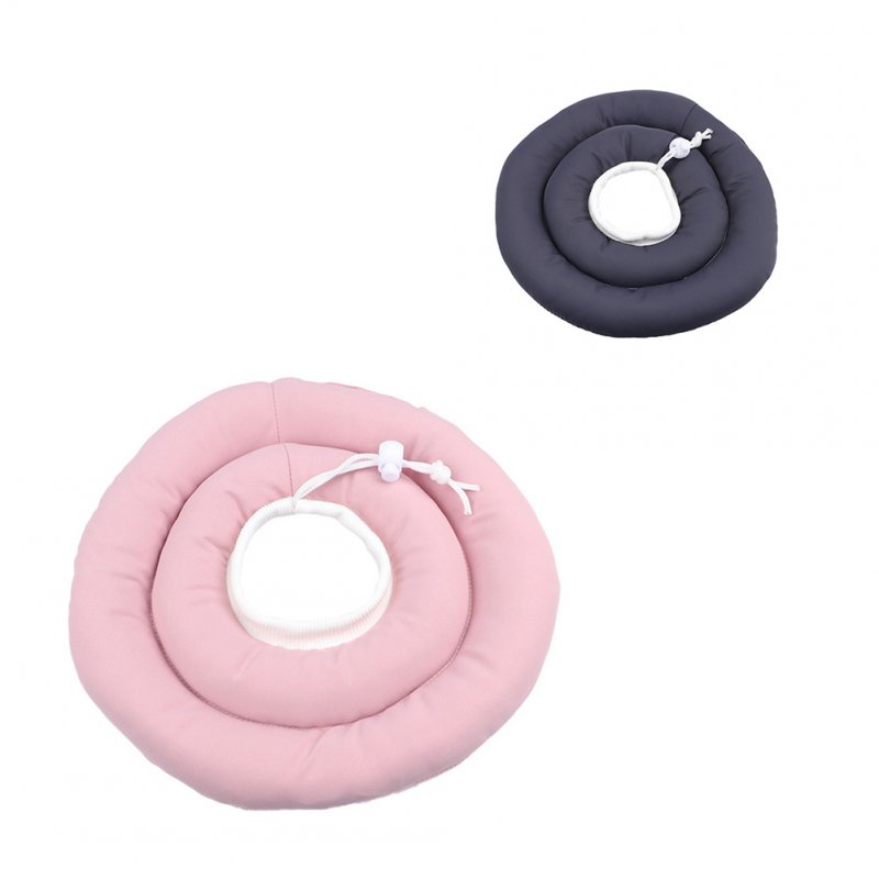 Soft Dog Cone Alternative After Surgery Adjustable Neck Cone Protective Elizabethan Donut Collar For Dogs Cats Recovery pink M x 30