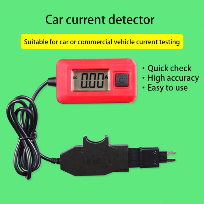 12V Car Electrical Current Tester 0.01A~19.99A 20A/48V Auto Fuse Galvanometer Diagnostic Tool Circuit Detector 
