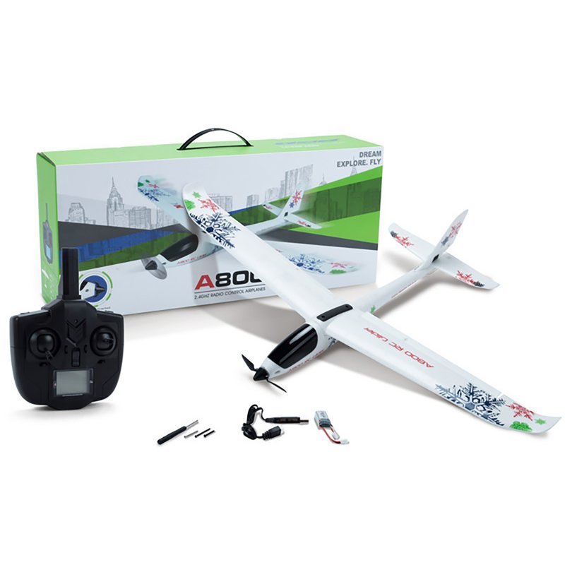 A800 2.4G RC Airplane 5ch 780mm Wing Span 3d6g System Model RC Plane Fixed Wing Push-Speed Remote Control Glider