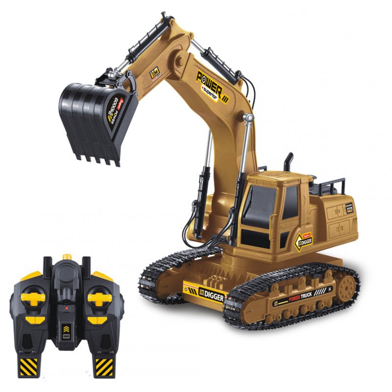 1:18 Children Simulation Electric Engineering Vehicle Toys 10-channel Remote Control Excavator Model 6810l