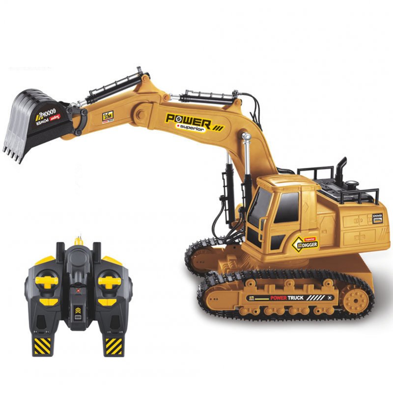 1:18 Children Simulation Electric Engineering Vehicle Toys 10-channel Remote Control Excavator Model 6810l