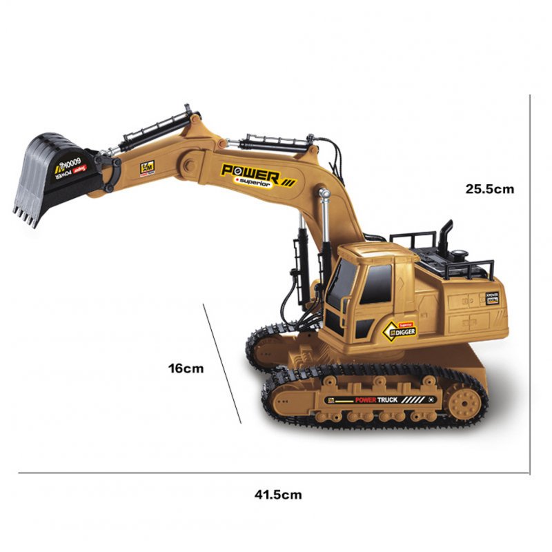 1:18 Children Simulation Electric Engineering Vehicle Toys 10-channel Remote Control Excavator Model 6810l