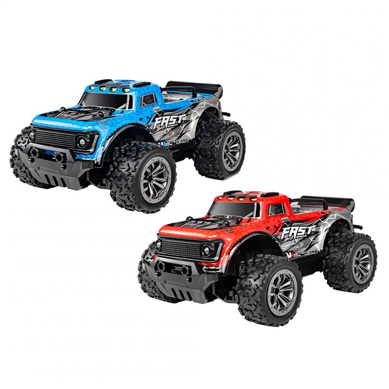 Kids RC Car High Speed 30km/H Off-Road Vehicle with Light Electric Remote Control Climbing Car Blue 3 Batteries