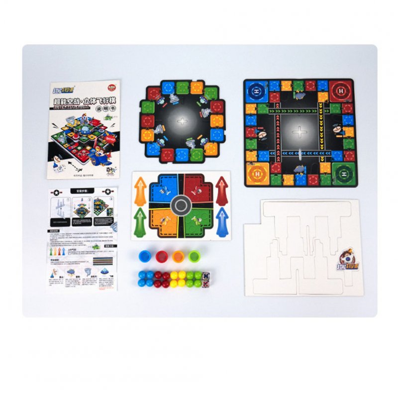 3D Board Game for Children Multi-layer Flying Chess Parent-child Interactive Board Game Educational Toys