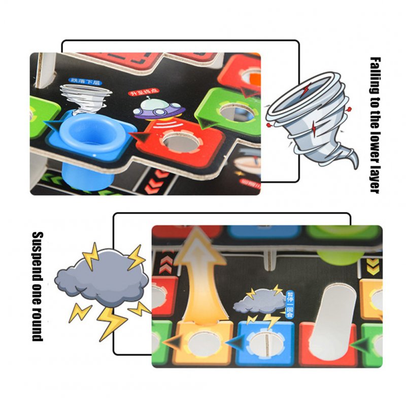 3D Board Game for Children Multi-layer Flying Chess Parent-child Interactive Board Game Educational Toys